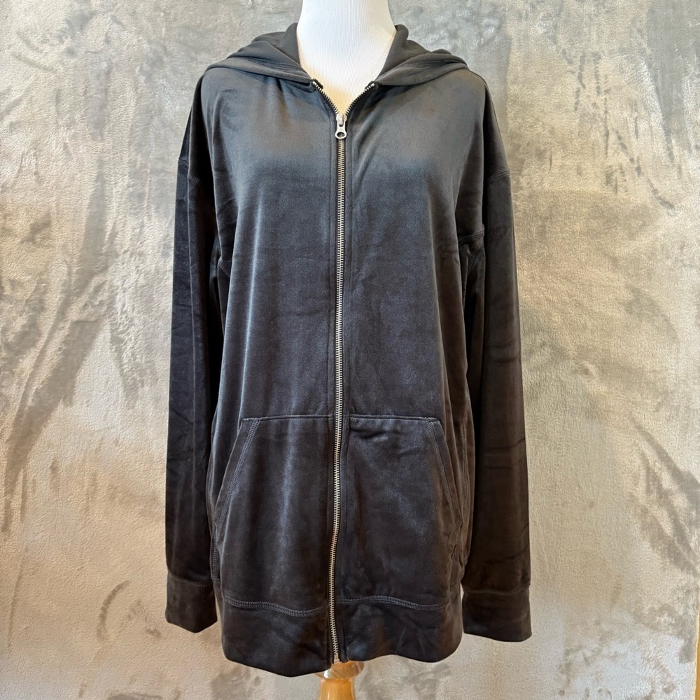 NWT LIVI Velour Activewear Athletic Workout Zip-Up Jacket Wmn’s Sz 14/16